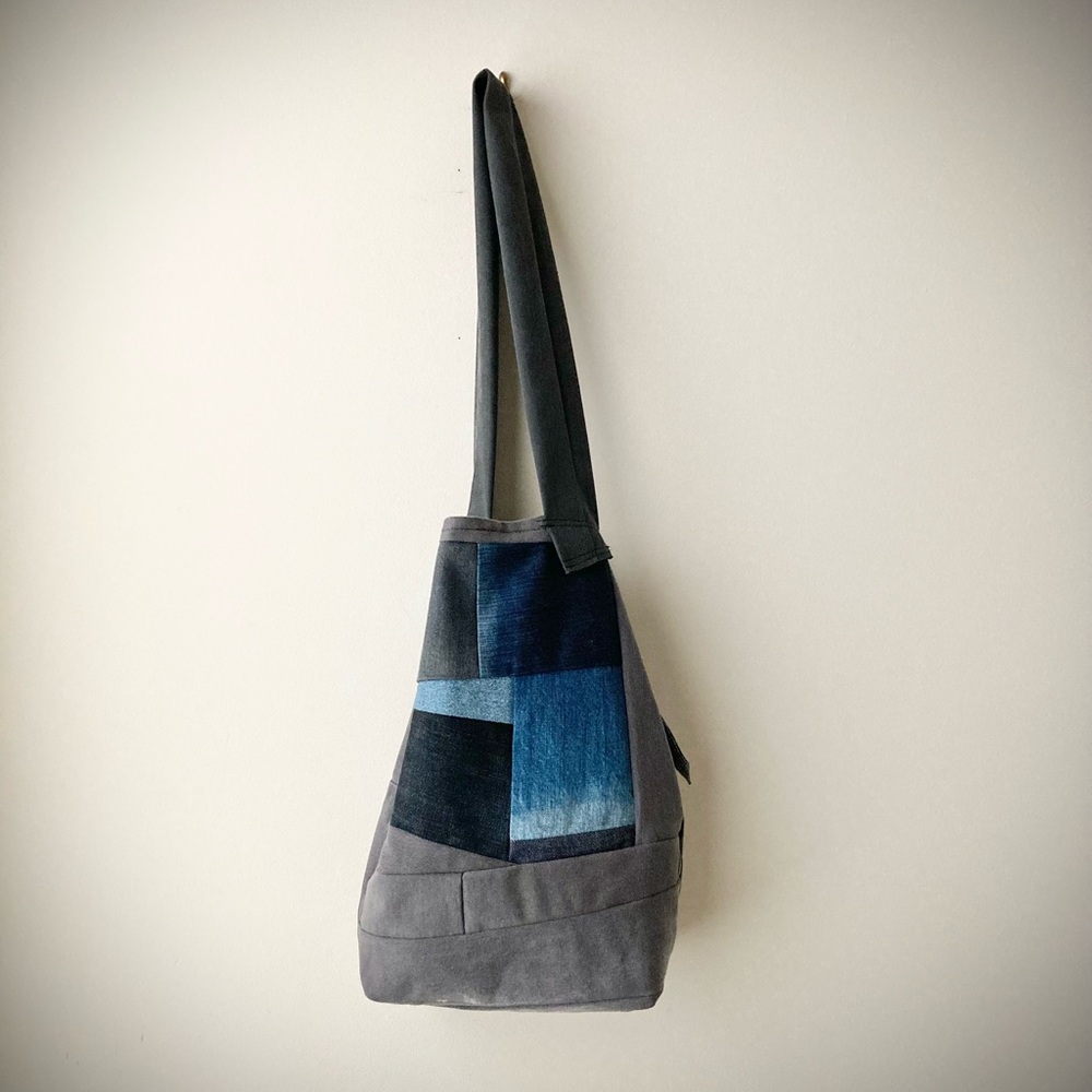 joodito origami cocoon sling crossbody hobo tote bag handbag japanese patchwork - Picture 2 of 10